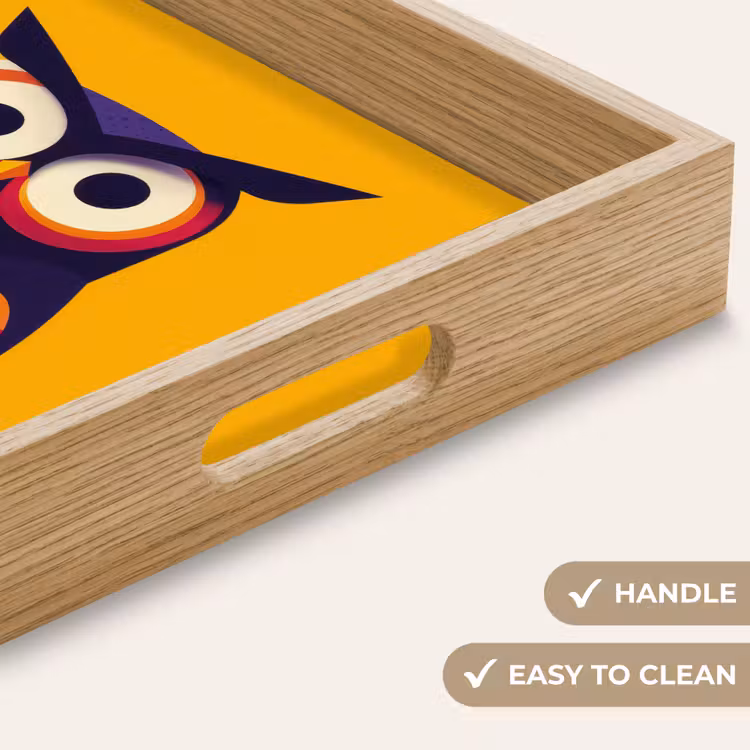 Tray - Owl - Graphic - Colorful - Eyes — 9