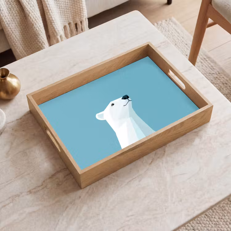 Tray - Polar bear - Light blue - Minimalist — 2