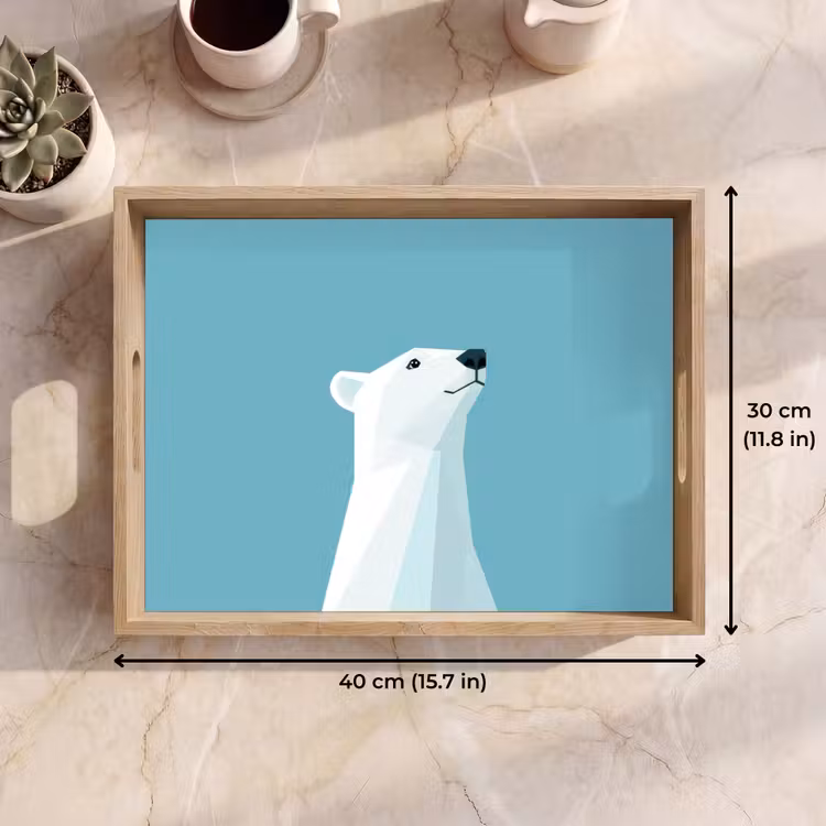 Tray - Polar bear - Light blue - Minimalist — 7