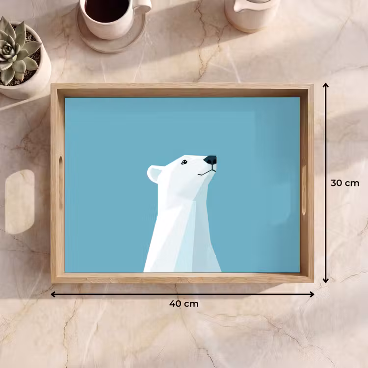 Tray - Polar bear - Light blue - Minimalist — 8