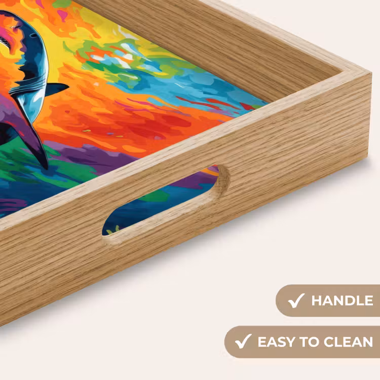 Tray - Shark - Coral reef - Abstract - Colorful — 9