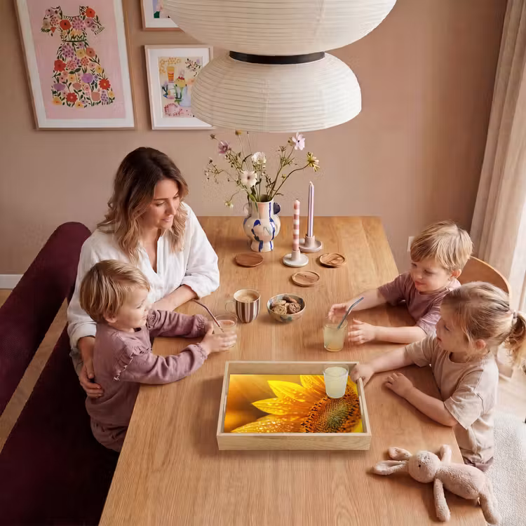 Tray - Sunflower - Dewdrops - Yellow - Sunlight — 5