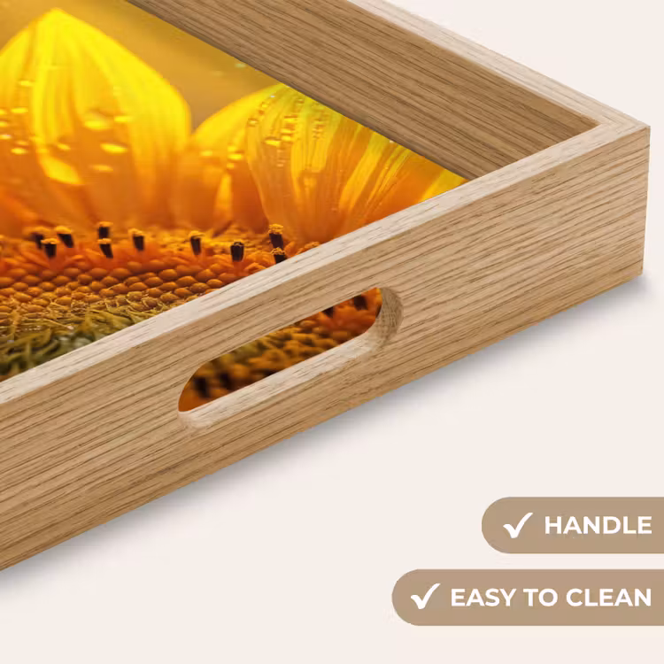 Tray - Sunflower - Dewdrops - Yellow - Sunlight — 9