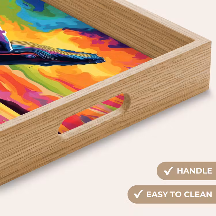 Tray - Sunset - Whale - Painted - Colorful — 9