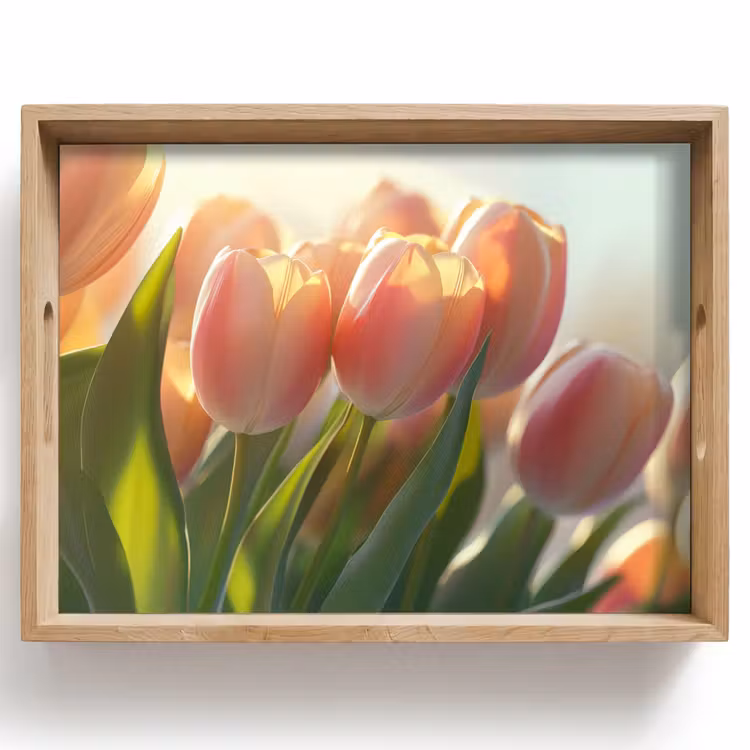 Tray - Tulips - Pink - Sunbeams — 1