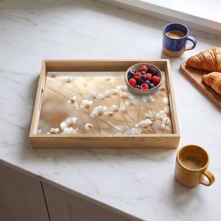 Tray - Wild - Flowers - White — 3