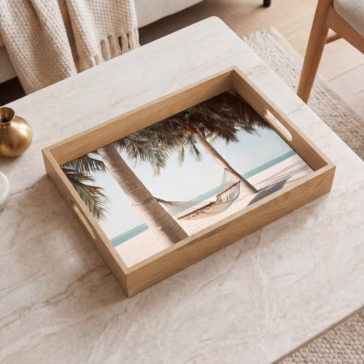 Tray - Hammock - Palm trees - Beach - Sea — 2