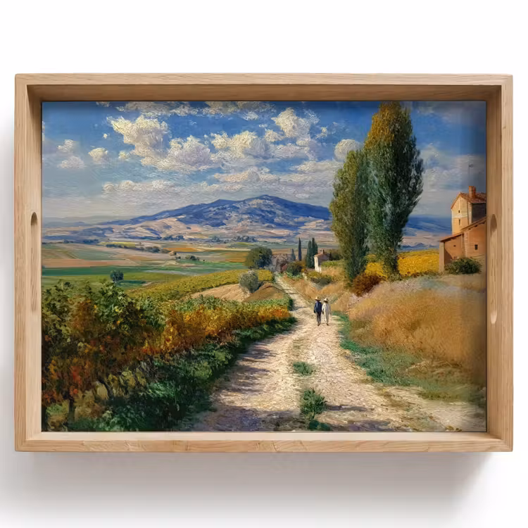 Tray - People - Hiking - Sandpath - Fields — 1