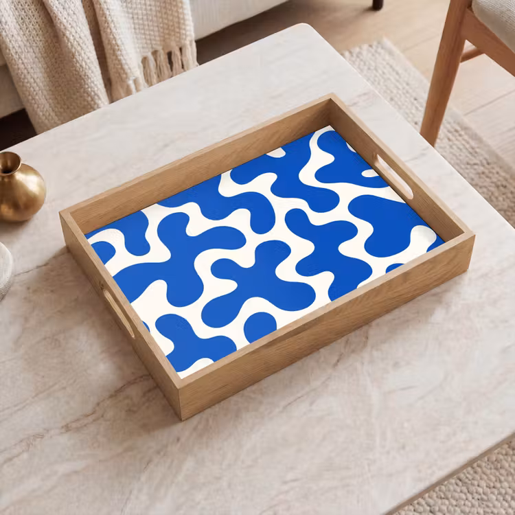 Tray - Shapes - Abstract - Blue - Waves — 2