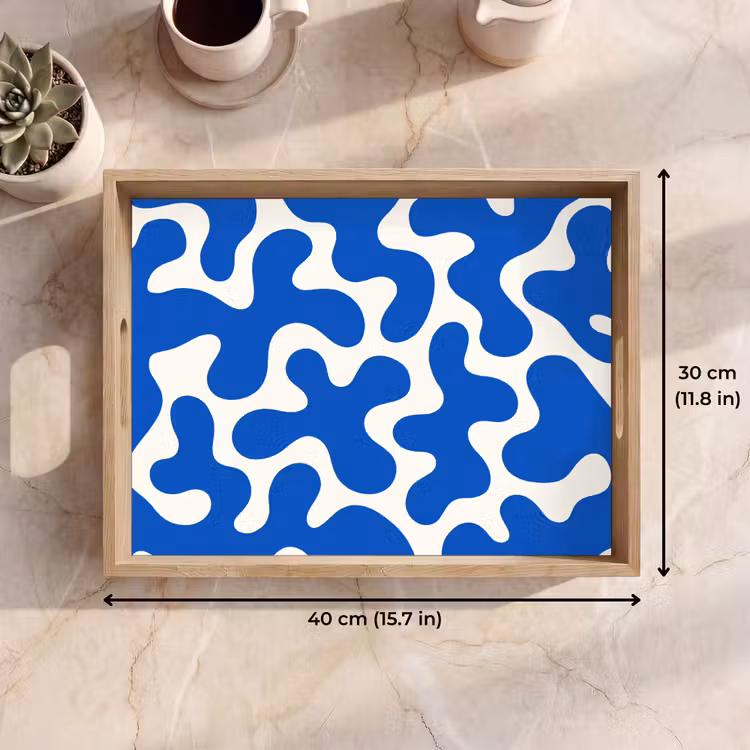 Tray - Shapes - Abstract - Blue - Waves — 7