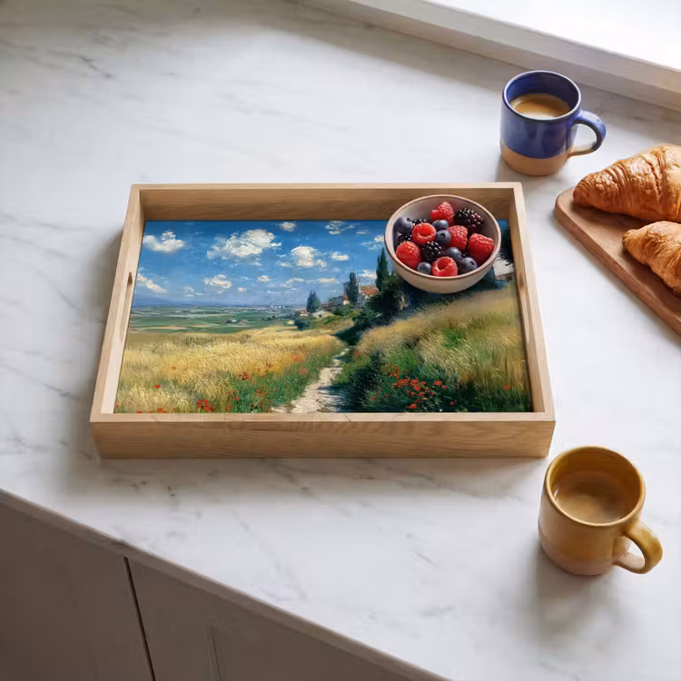 Tray - Sidewalk - House - Trees - Lawn — 3