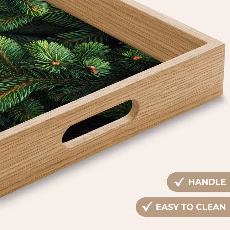 Tray - Spruce branches - Buds - Needles - Green — 9