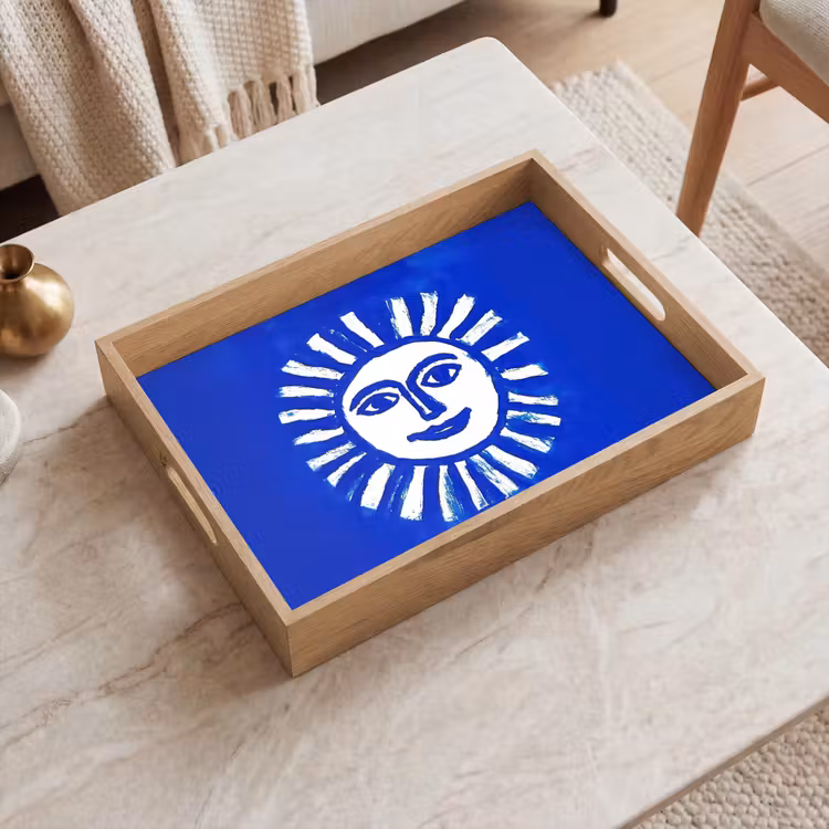 Tray - Sun - Face - Brush texture - Blue — 2