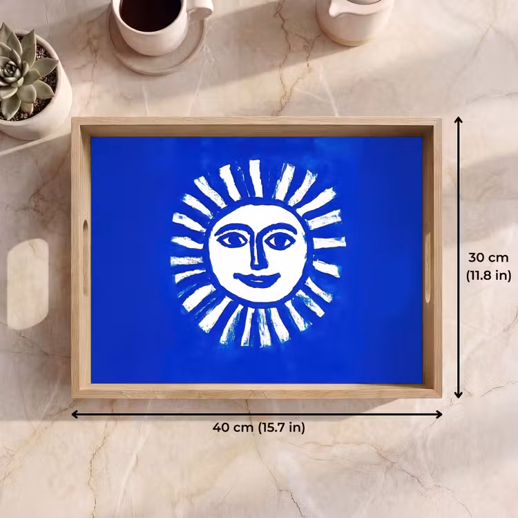 Tray - Sun - Face - Brush texture - Blue — 7