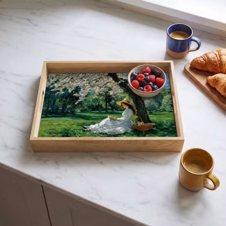 Tray - Woman - Tree - Book - Basket — 3