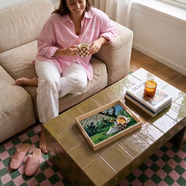 Tray - Woman - Tree - Book - Basket — 4