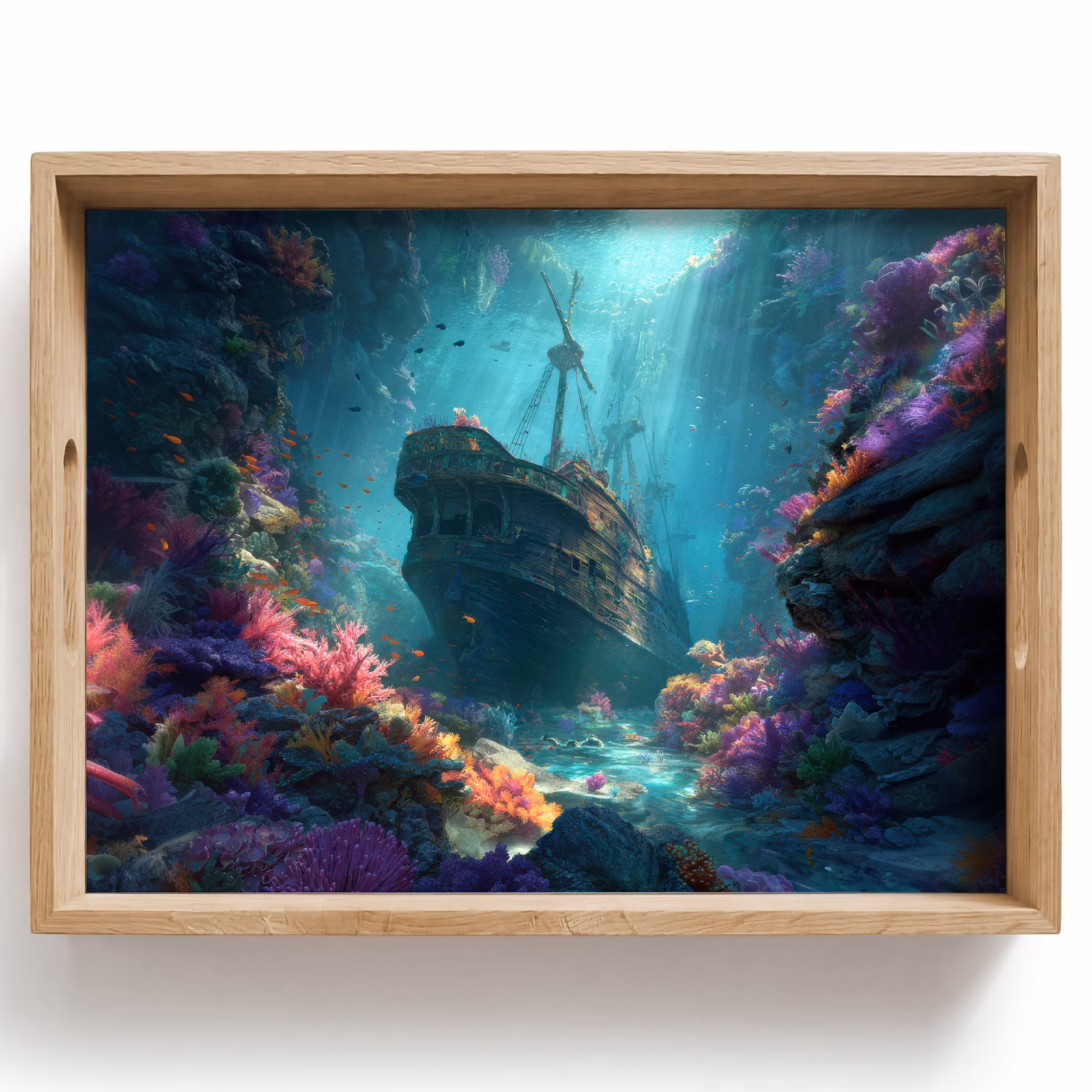 Tray - Ship - Wood - Coral reefs - Sunlight — 1