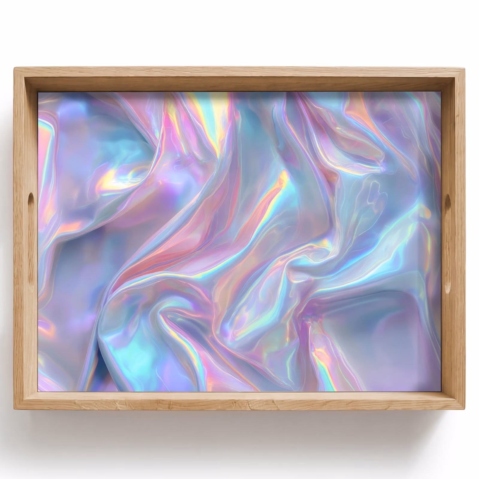 Tray - Wavy - Pastel shades - Shiny - Fabric — 1