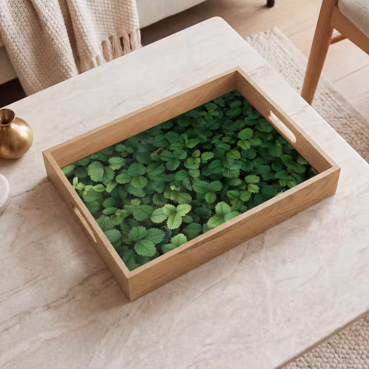 Tray - Green - Leaves - Jagged - Sunlight — 2