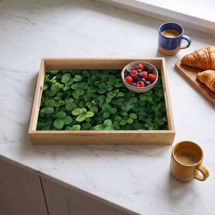 Tray - Green - Leaves - Jagged - Sunlight — 3