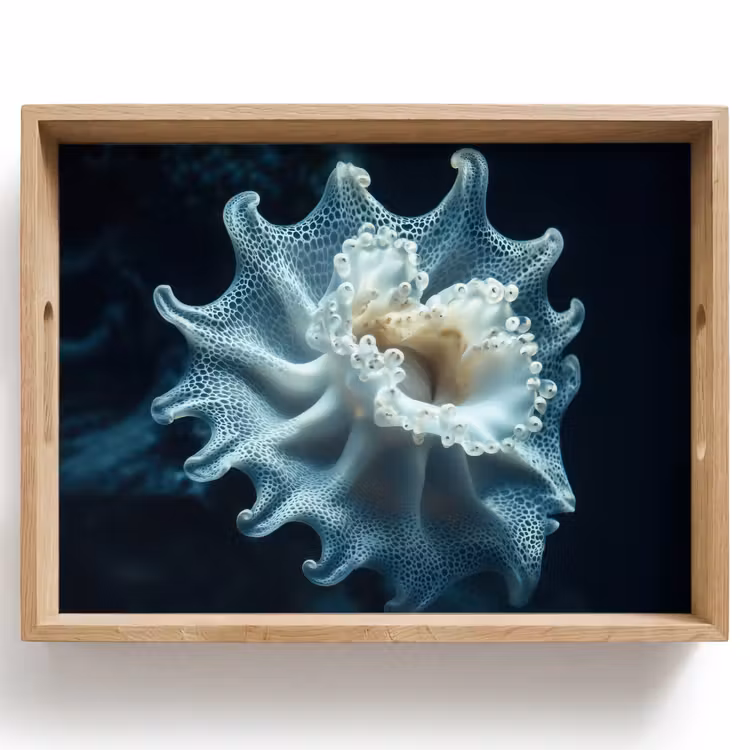 Tray - Sea creature - White - Waves - Water — 1