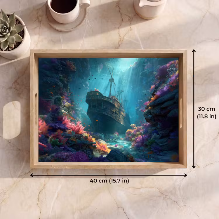 Tray - Ship - Wood - Coral reefs - Sunlight — 7