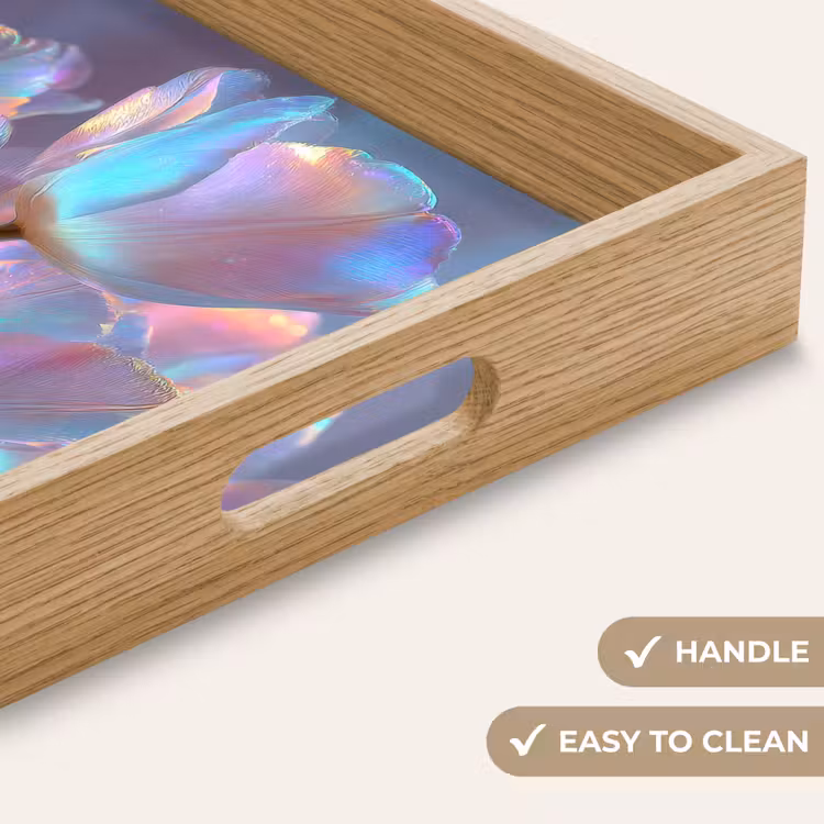 Tray - Tulips - Glasses - Petals - Pastel shades — 9