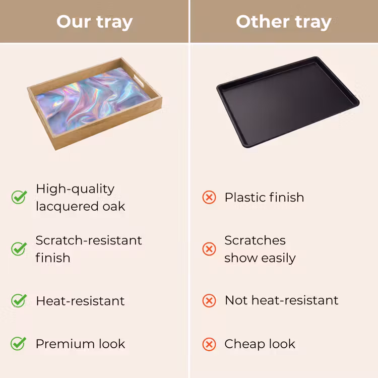 Tray - Wavy - Pastel shades - Shiny - Fabric — 10