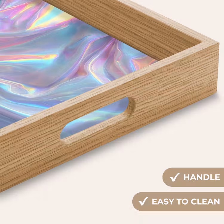 Tray - Wavy - Pastel shades - Shiny - Fabric — 9