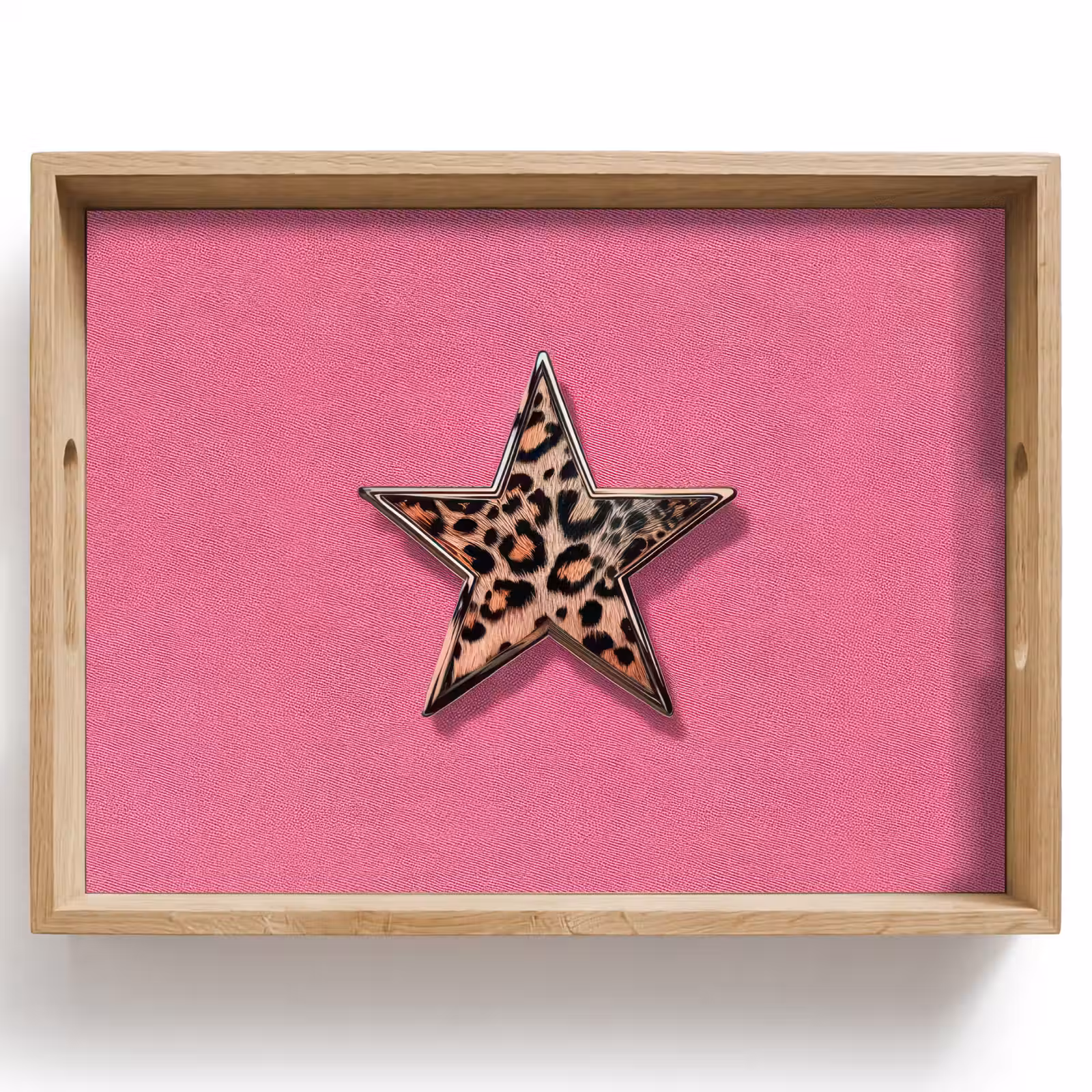 Tray - Star - Leopard - Print - Pink — 1