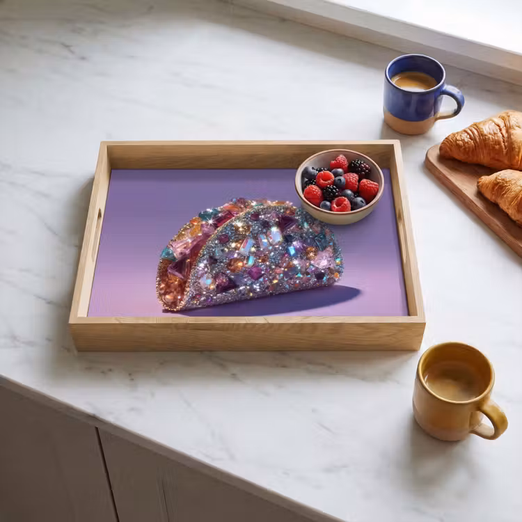 Tray - Gemstones - Glitters - Purple - Colorful — 3