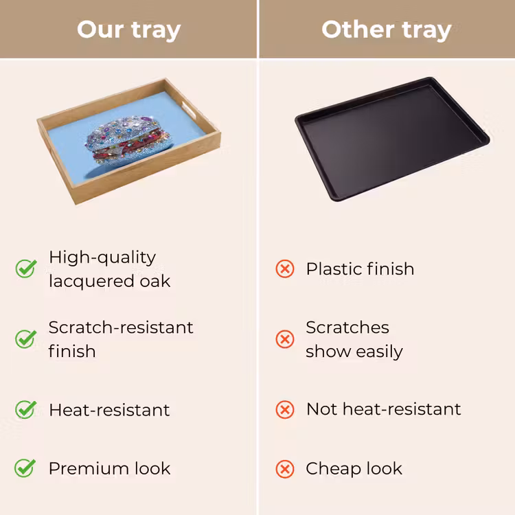 Tray - Glitter - Hamburger - Blue — 10