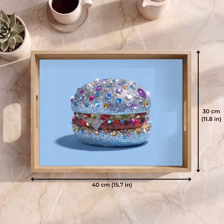 Tray - Glitter - Hamburger - Blue — 7