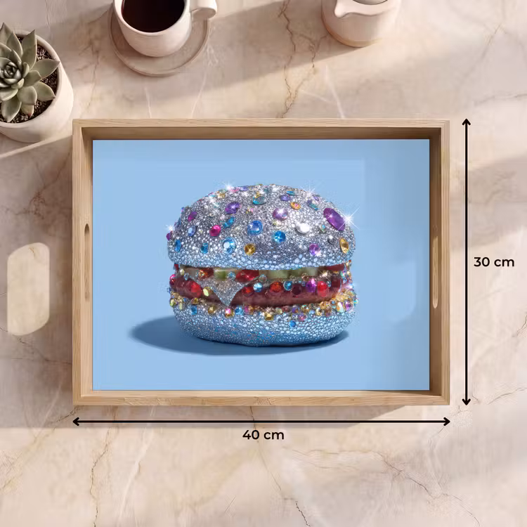 Tray - Glitter - Hamburger - Blue — 8