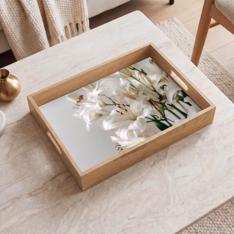 Tray - Lilies - Boekte - White - Stamens — 2