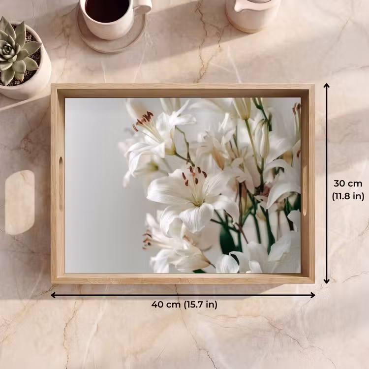 Tray - Lilies - Boekte - White - Stamens — 7