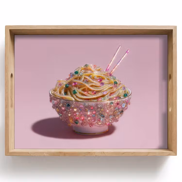 Tray - Noodles - Gems - Sticks - Pink — 1
