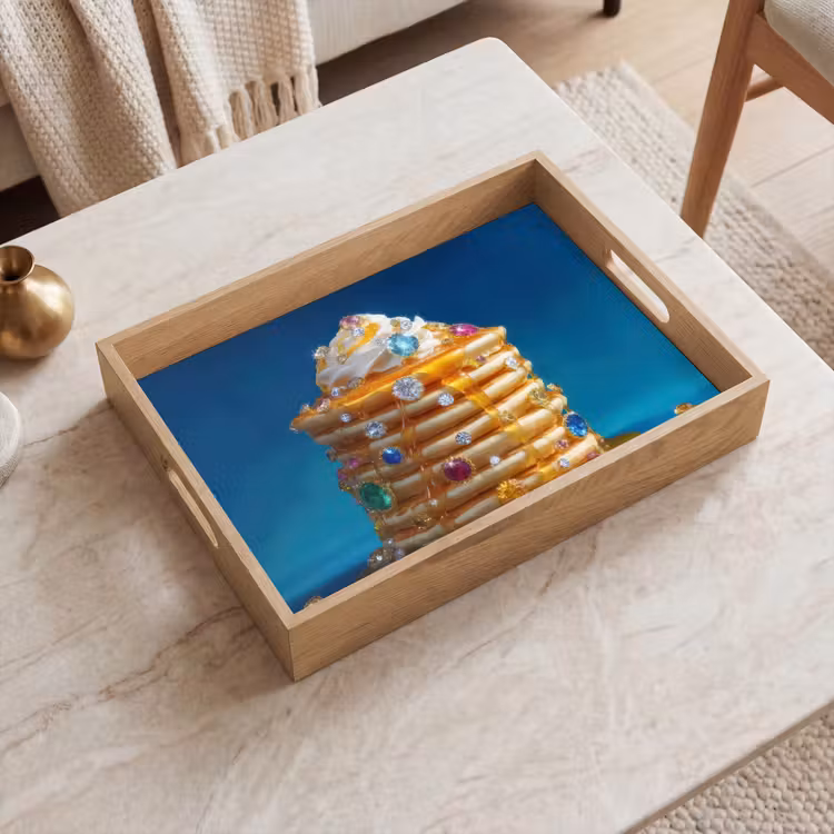 Tray - Pancakes - Pebbles - Glitter - Whipped cream — 2