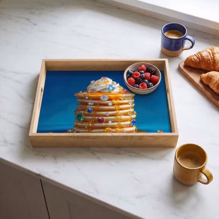 Tray - Pancakes - Pebbles - Glitter - Whipped cream — 3