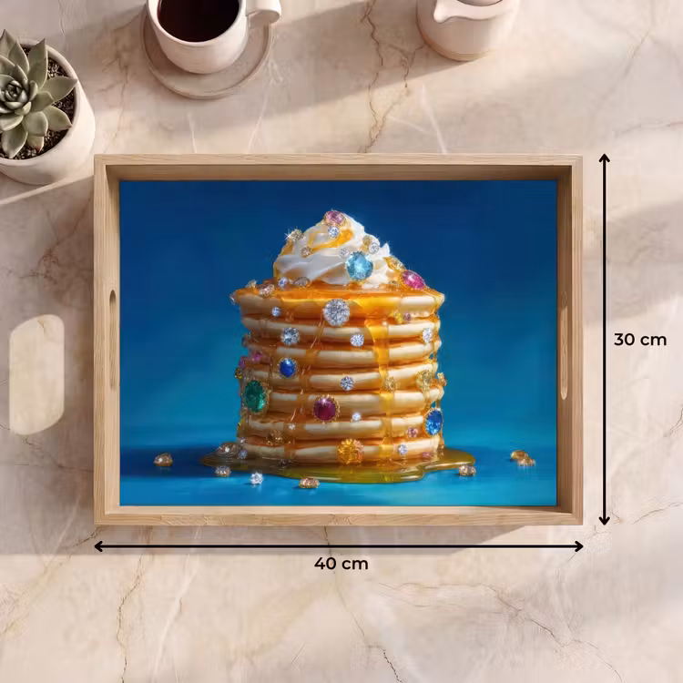 Tray - Pancakes - Pebbles - Glitter - Whipped cream — 8