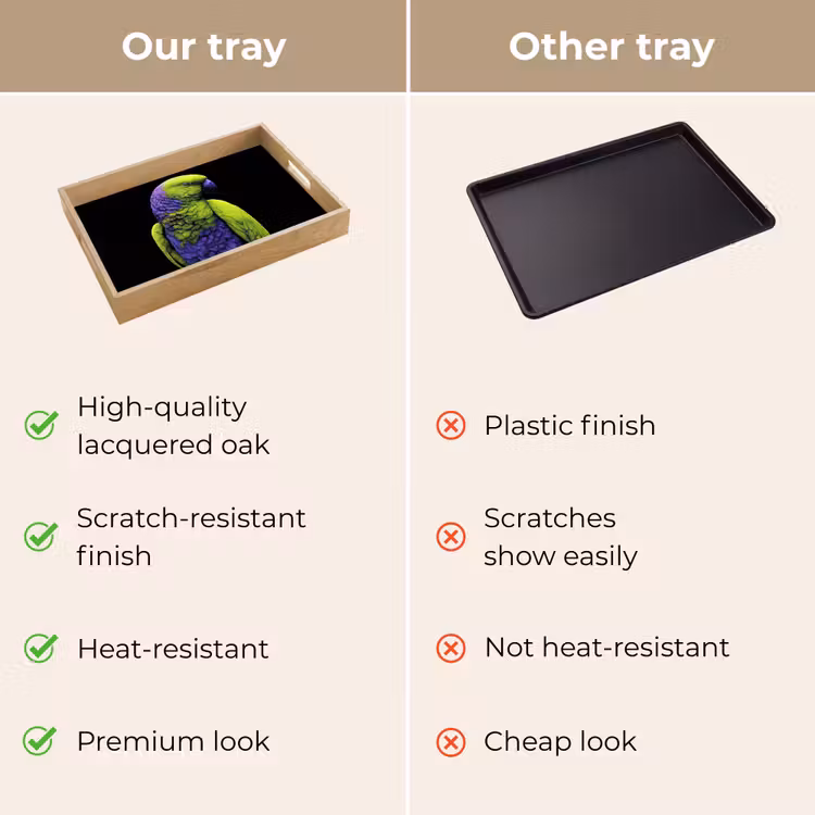 Tray - Parrot - Feathers - Eye-catching - Green — 10