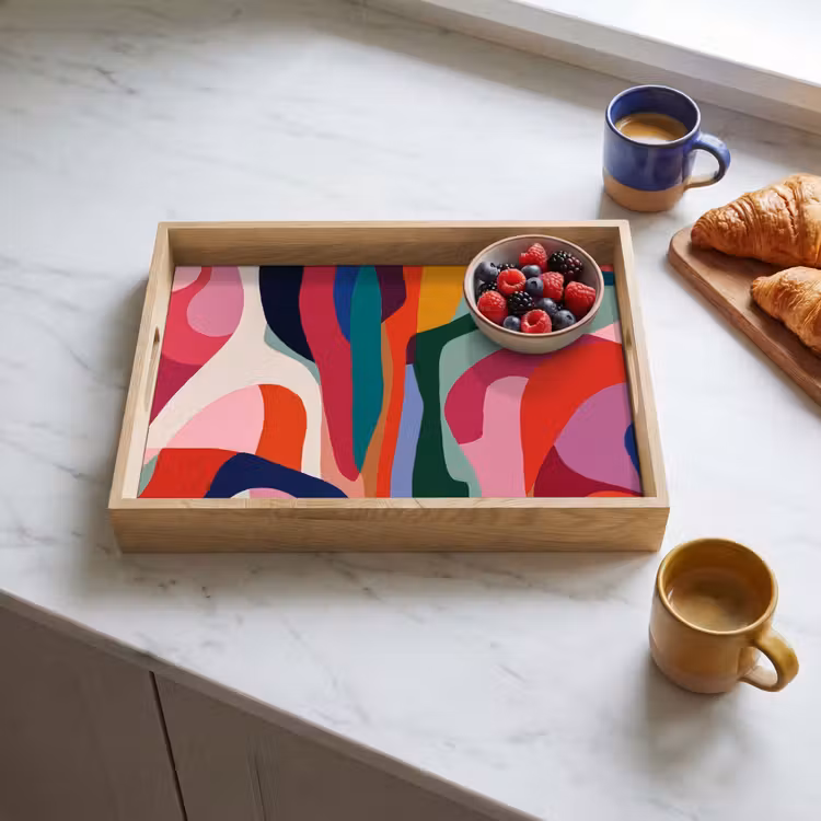 Tray - Shapes - Curves - Colorful - Abstract — 3