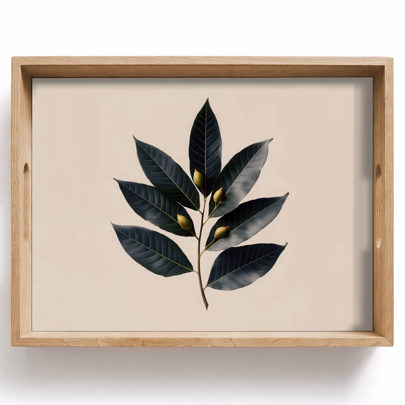 Tray - Laurel leaves - Flower buds - subtle — 1