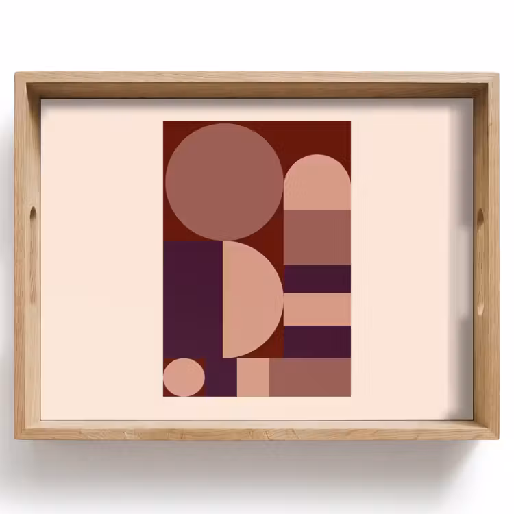 Tray - Geometric - Circles - Red — 1
