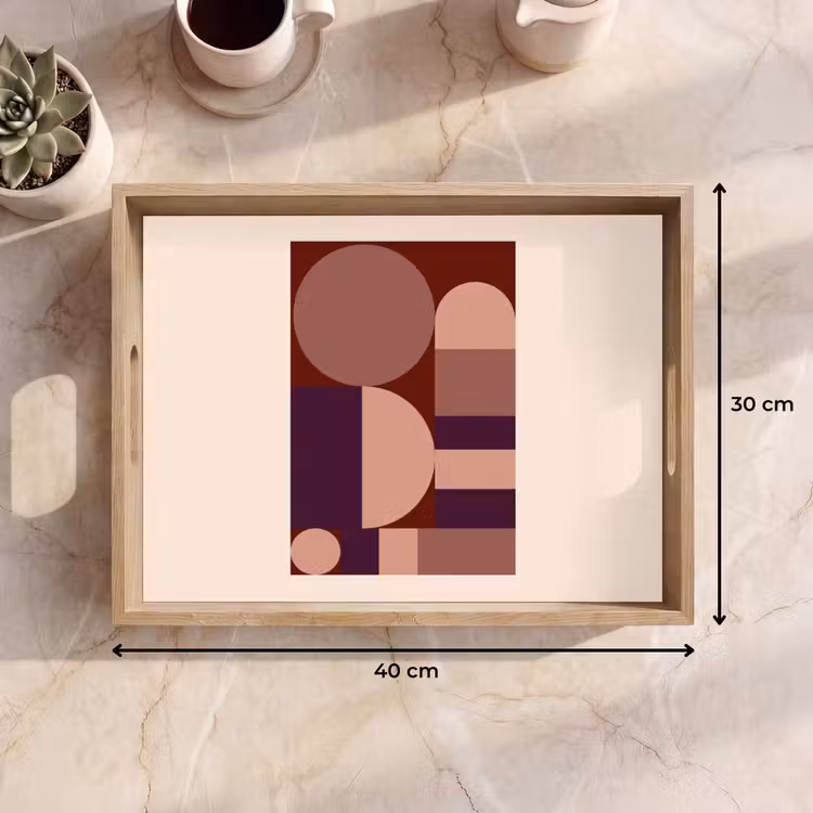 Tray - Geometric - Circles - Red — 8