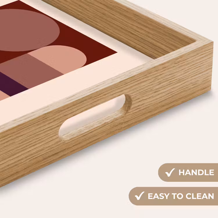Tray - Geometric - Circles - Red — 9