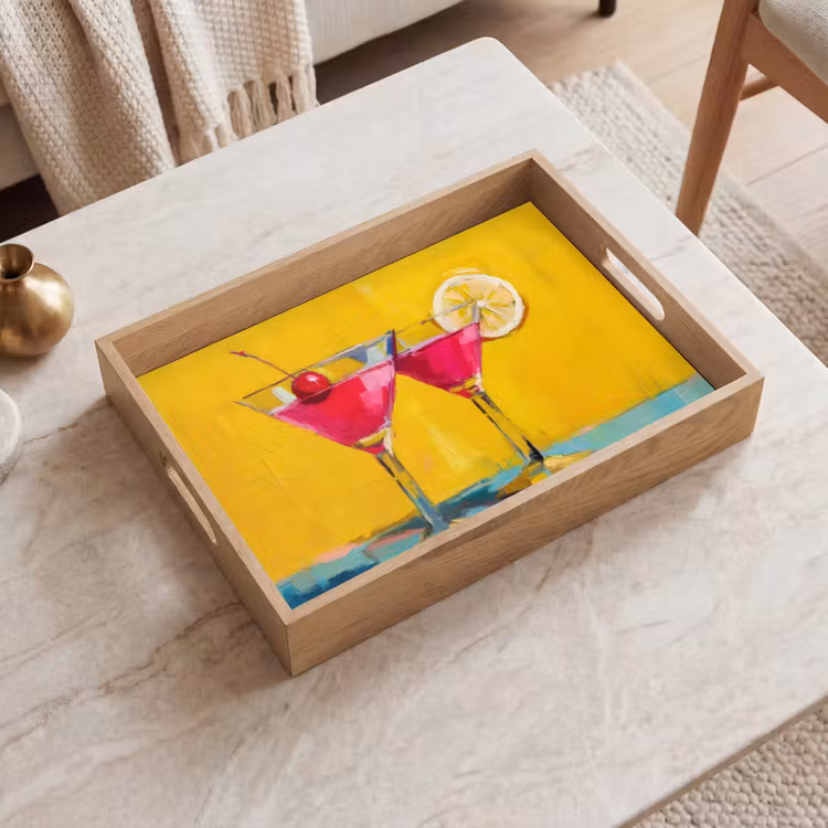 Tray - Glasses - Cocktail - Lemon - Cherry — 2