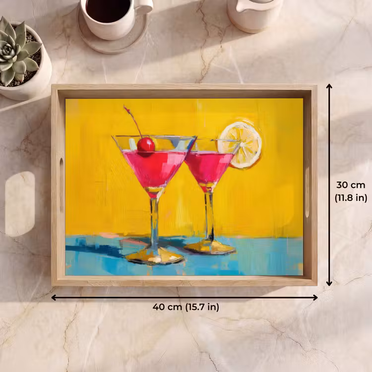 Tray - Glasses - Cocktail - Lemon - Cherry — 7