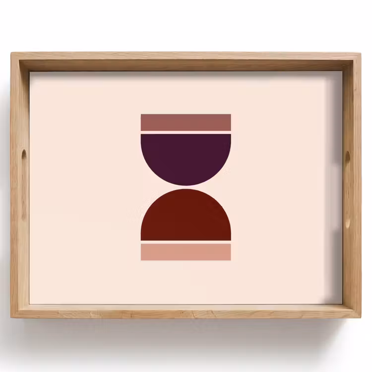 Tray - Hourglass - Symmetrical - Red - Purple — 1