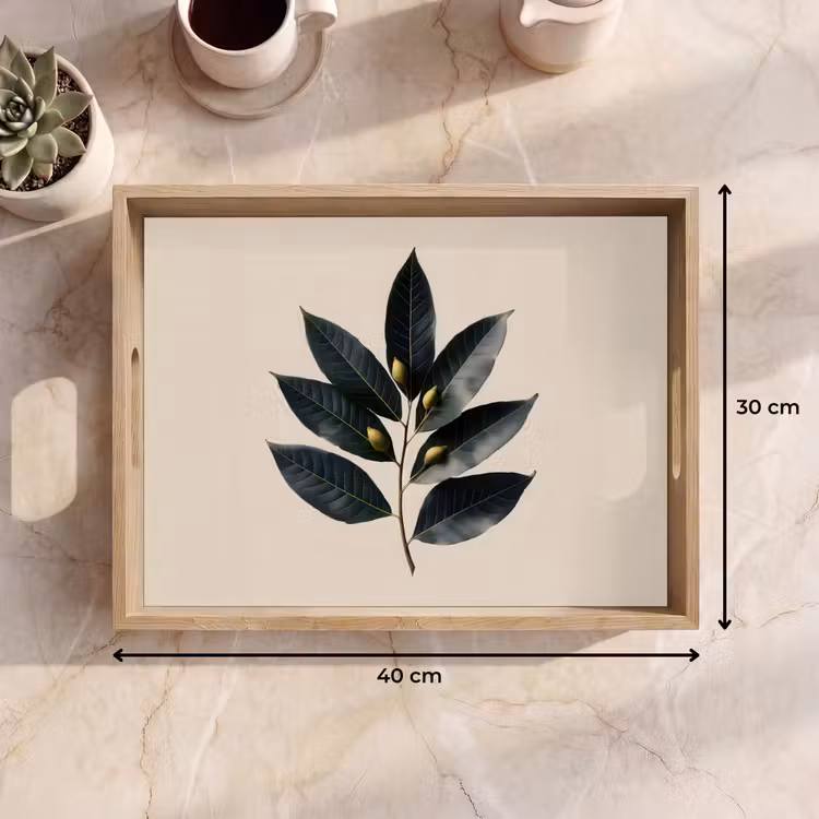 Tray - Laurel leaves - Flower buds - subtle — 8
